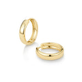 9ct yellow gold huggie earrings 15mm