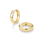 9ct yellow gold huggie earrings 15mm
