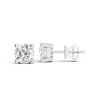 Lab grown diamond stud earrings in 9ct white gold